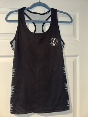 Grateful Dead x Section 119 Black and Light Blue Racerback Tank